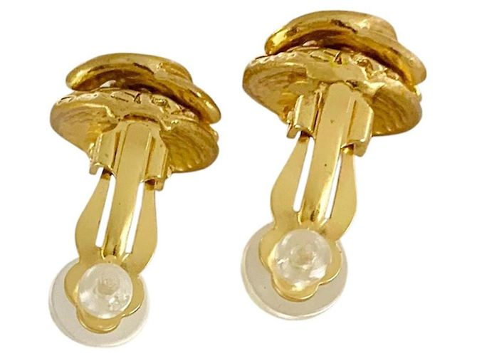 Chanel Orecchini Vintage logo CC D'oro - vista 3