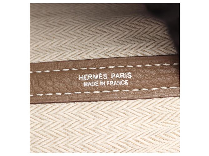 Hermès Borsa Tote Hermes Garden Party PM Marrone Taupe - vista 4