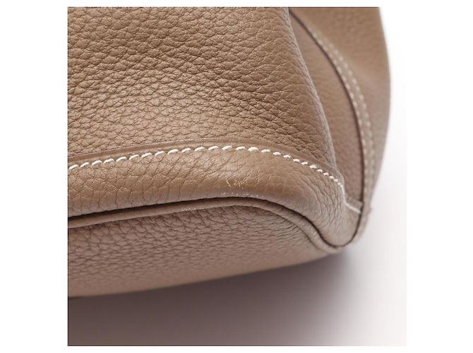 Hermès Borsa Tote Hermes Garden Party PM Marrone Taupe - vista 7