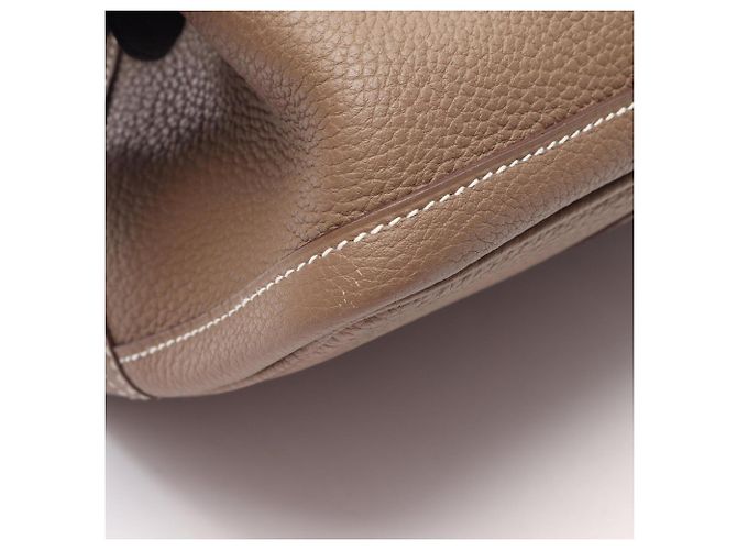 Hermès Borsa Tote Hermes Garden Party PM Marrone Taupe - vista 8