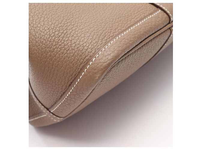 Hermès Borsa Tote Hermes Garden Party PM Marrone Taupe - vista 9