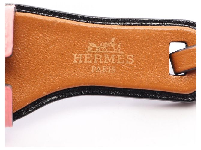 Hermès Hermes Oran Nano Rose Confetti Natural Charm Marrone Rosa - vista 3