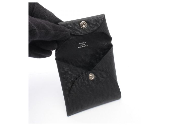 Monedero Bastia en piel Epsom negro Hermès - vista 3
