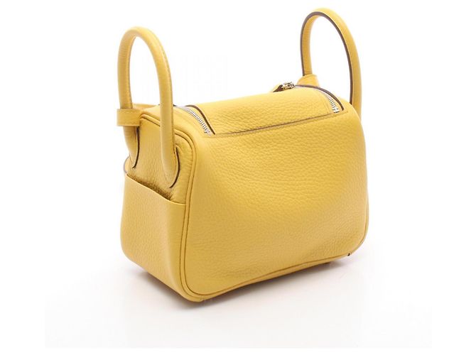 Hermès Borsa a tracolla Hermes Lindy Mini Giallo - vista 2