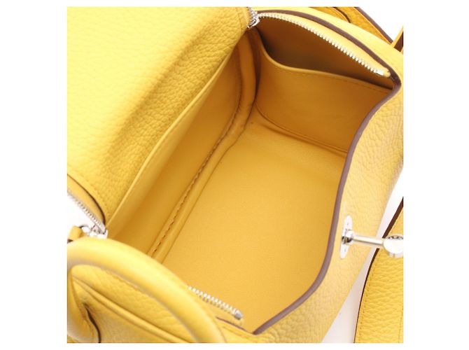 Hermès Borsa a tracolla Hermes Lindy Mini Giallo - vista 3