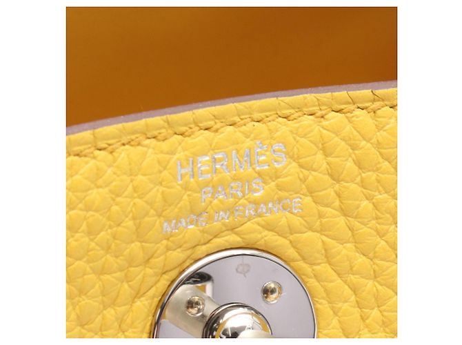Hermès Borsa a tracolla Hermes Lindy Mini Giallo - vista 4
