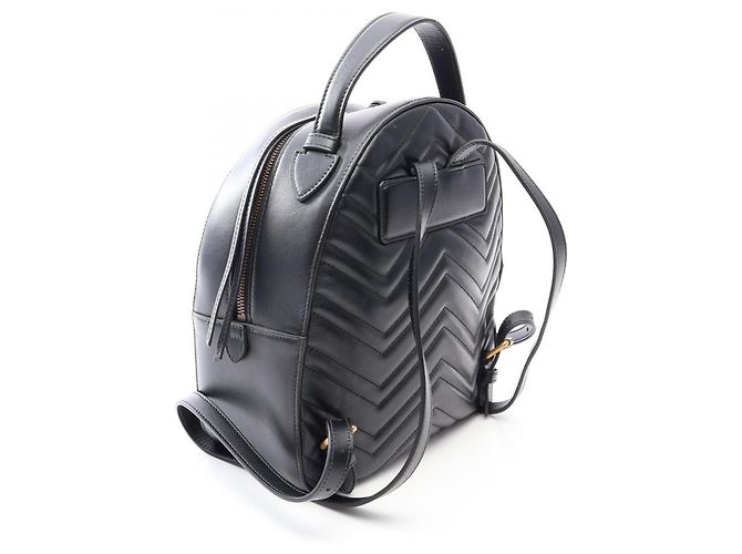 Gucci GG Marmont Lederrucksack Schwarz - Ansicht 2