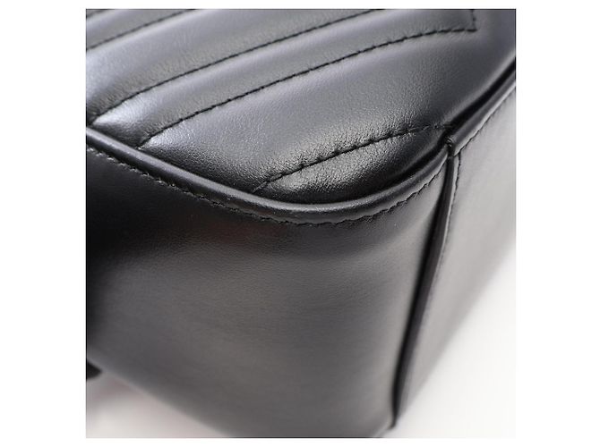 Gucci GG Marmont Lederrucksack Schwarz - Ansicht 6