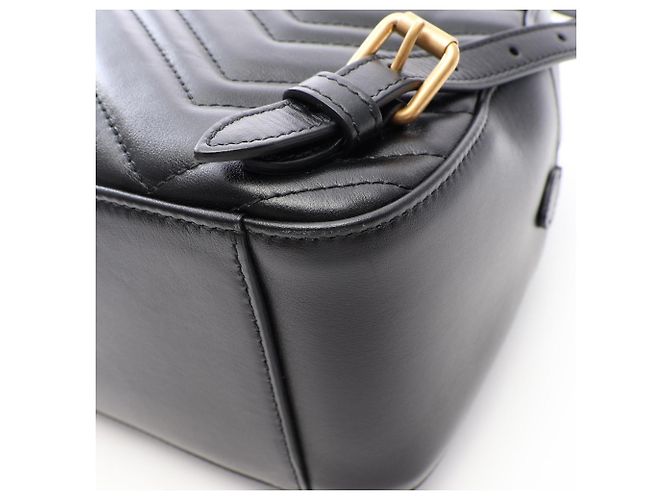 Gucci GG Marmont Lederrucksack Schwarz - Ansicht 7