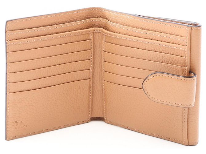 Cartera de doble pliegue Gucci GG Marmont Castaño - vista 3
