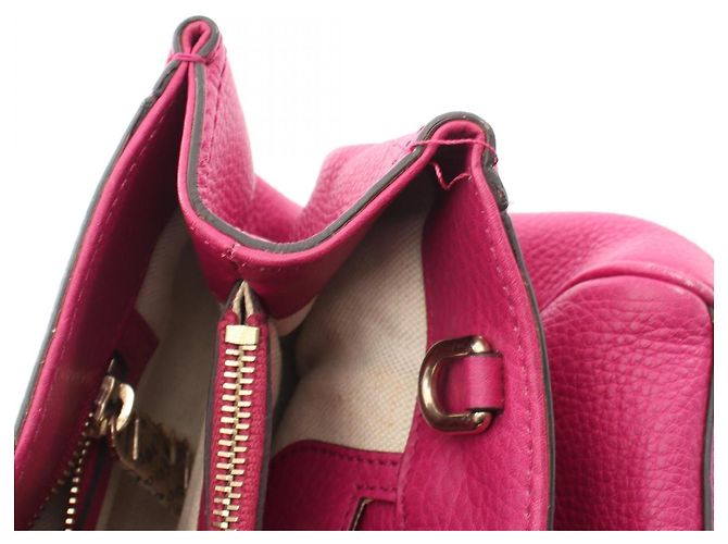 Borsa Tote Gucci Bamboo Shopper Medium Rosa - vista 5