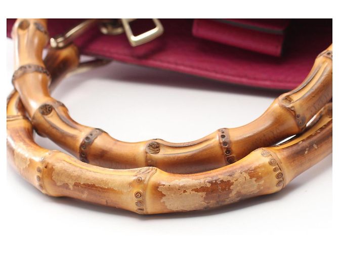 Borsa Tote Gucci Bamboo Shopper Medium Rosa - vista 8