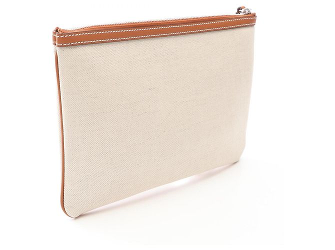 Clutch in tela e pelle Gucci Marrone Crudo - vista 2