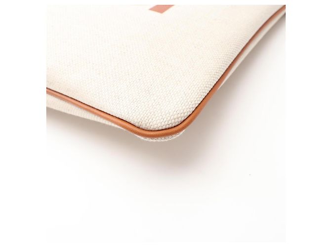 Clutch in tela e pelle Gucci Marrone Crudo - vista 6