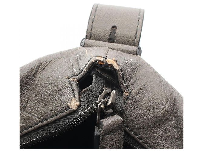 Borsa a tracolla Salvatore Ferragamo Gancini in pelle grigia - vista 9