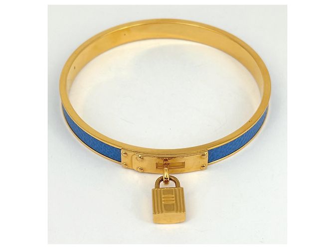 Bracciale Kelly di Hermès con lucchetto Blu D'oro - vista 2