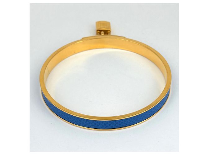 Bracciale Kelly di Hermès con lucchetto Blu D'oro - vista 3