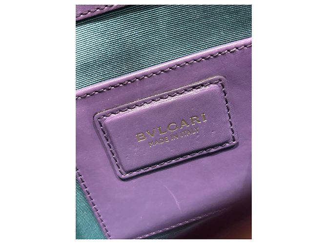 Bulgari Borsa a Spalla Serpenti Forever in pelle viola Porpora - vista 3