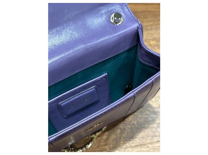 Bulgari Borsa a Spalla Serpenti Forever in pelle viola Porpora - vista 5