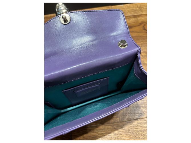 Bulgari Borsa a Spalla Serpenti Forever in pelle viola Porpora - vista 6