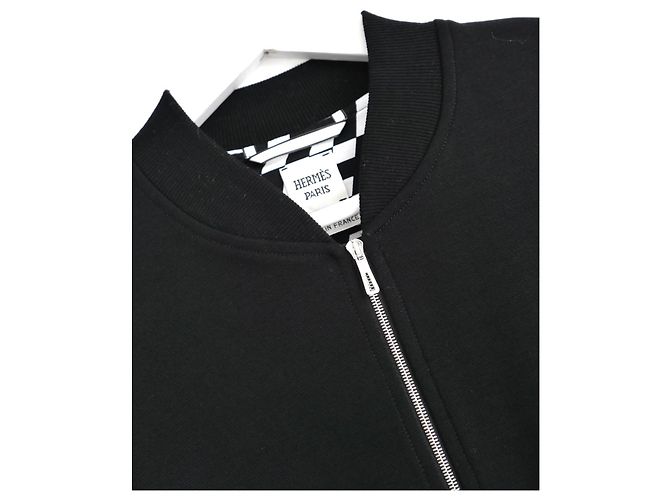 Hermès Giacca Bomber Nera Point De Milan Nero - vista 3