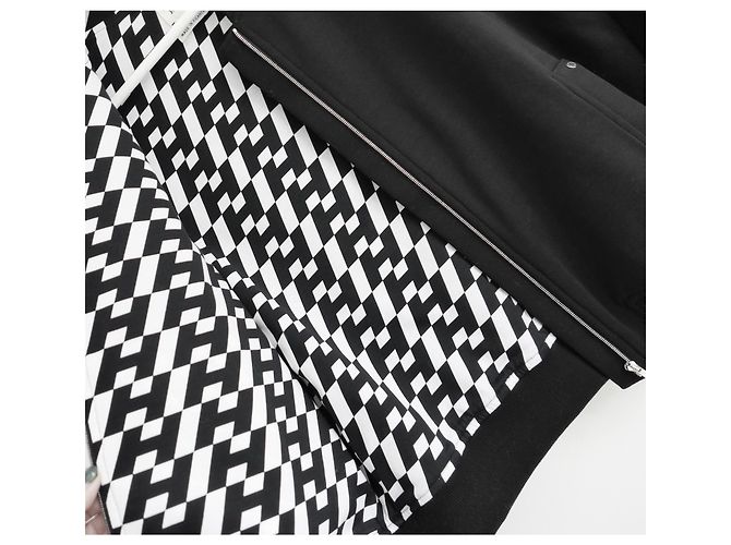 Hermès Giacca Bomber Nera Point De Milan Nero - vista 6