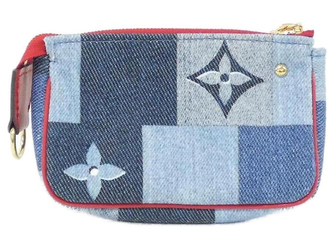 Louis Vuitton Denim Monogram Micro Pochette Accessoires Azul - vista 2