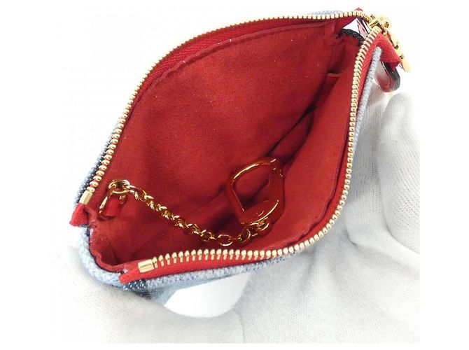 Louis Vuitton Denim Monogram Micro Pochette Accessoires Azul - vista 6