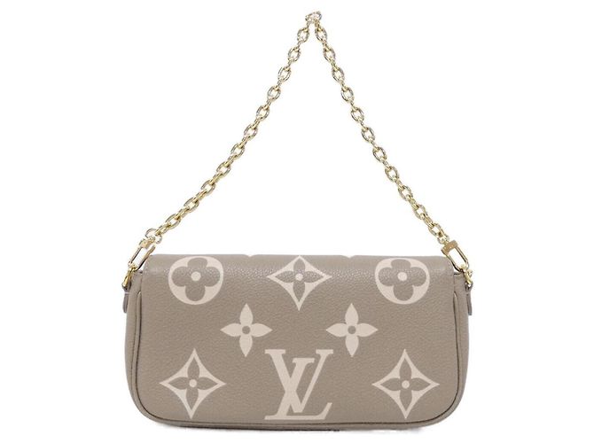 Portafoglio con catena Louis Vuitton Bicolor Monogram Empreinte Ivy Grigio Crudo - vista 2