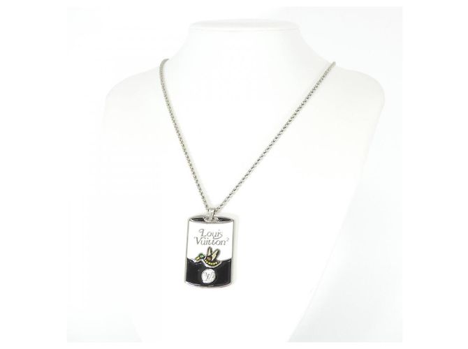 Louis Vuitton Collana con pendente LV Mountain Can M69474 Nero Argento - vista 5