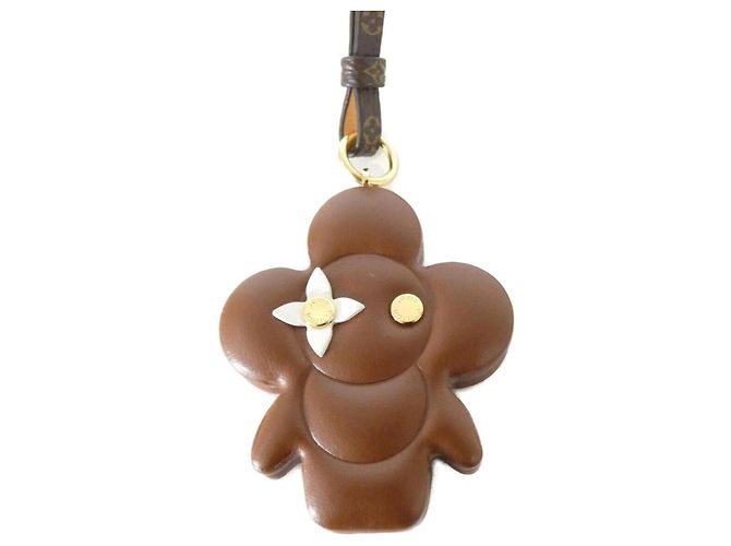 Louis Vuitton Monogram Accessory Bag Charm Vivienne Chocolat Marrone D'oro - vista 2