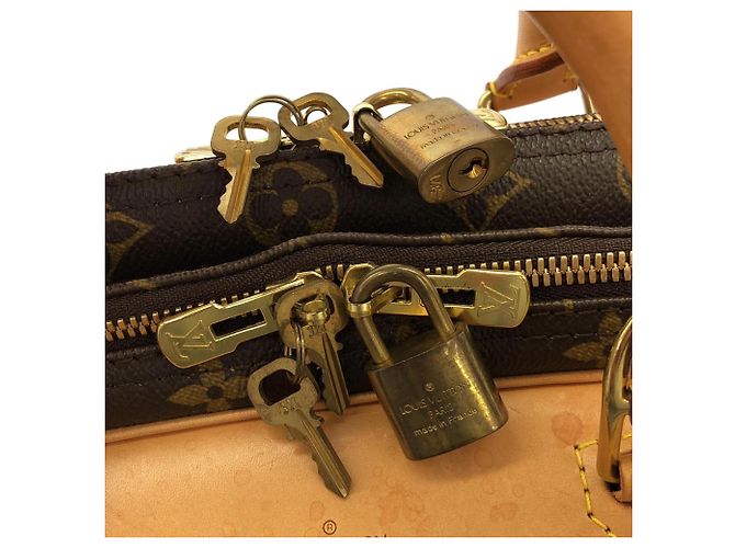 Borsa Boston Louis Vuitton Monogram Alizé 24R Marrone - vista 4
