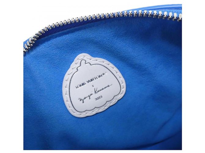 Borsa a tracolla Louis Vuitton Monogram Empreinte Speedy Bandoulière Bianco Blu - vista 6