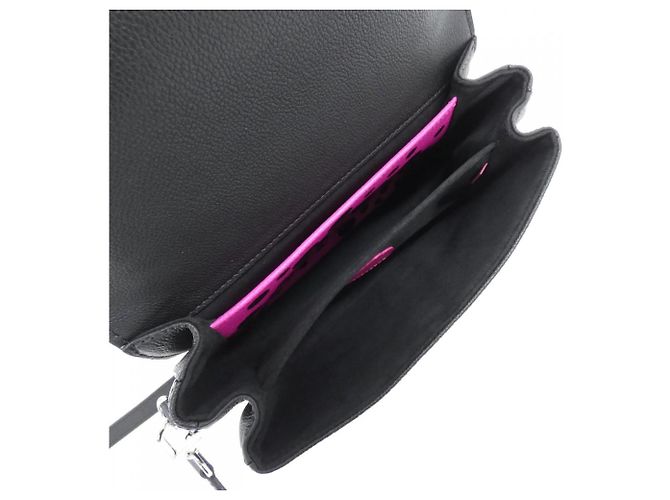 Handtasche Louis Vuitton Monogram Empreinte Pochette Métis MM Schwarz Fuschia - Ansicht 6