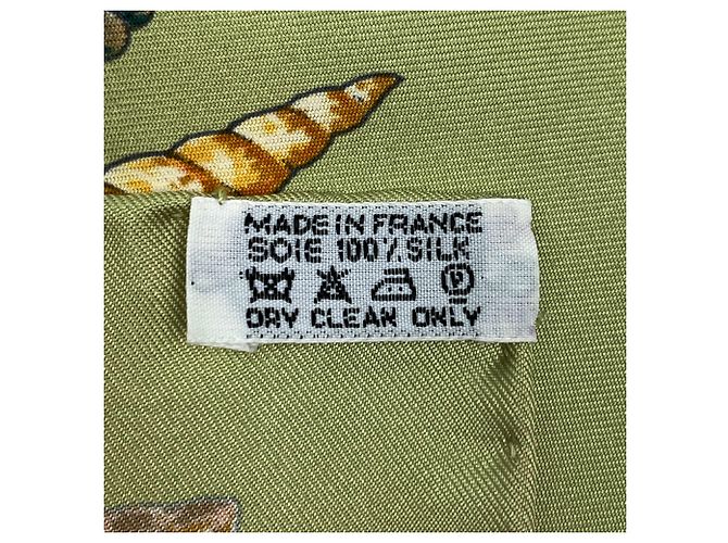 Silk In Hermès Hermes Carré 90 Rocaille Seashell Muster Schal Mehrfarben Grün - Ansicht 2
