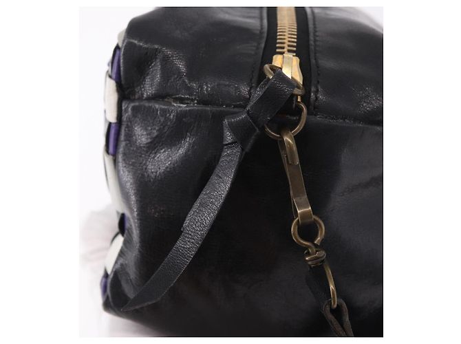 Borsa a Spalla Miu Miu in Pelle Viola e Oro Auth bs35677A D'oro Porpora - vista 10