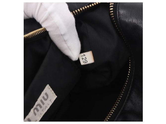 Borsa a Spalla Miu Miu in Pelle Viola e Oro Auth bs35677A D'oro Porpora - vista 12