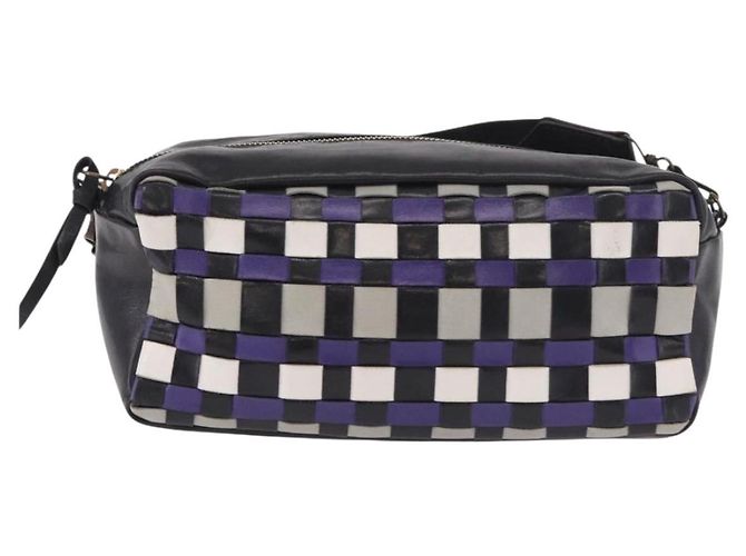 Borsa a Spalla Miu Miu in Pelle Viola e Oro Auth bs35677A D'oro Porpora - vista 13