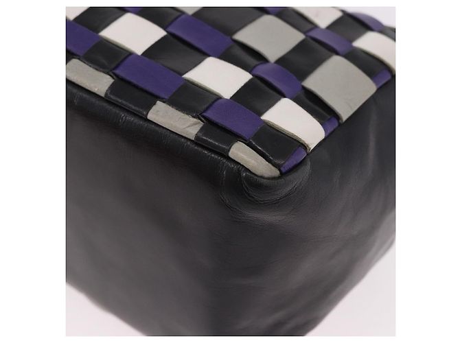 Borsa a Spalla Miu Miu in Pelle Viola e Oro Auth bs35677A D'oro Porpora - vista 14