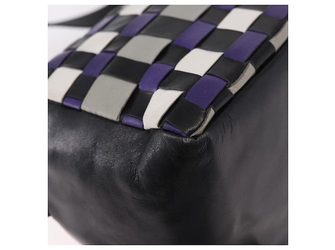 Borsa a Spalla Miu Miu in Pelle Viola e Oro Auth bs35677A D'oro Porpora - vista 15