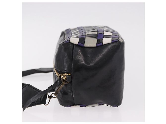 Borsa a Spalla Miu Miu in Pelle Viola e Oro Auth bs35677A D'oro Porpora - vista 4