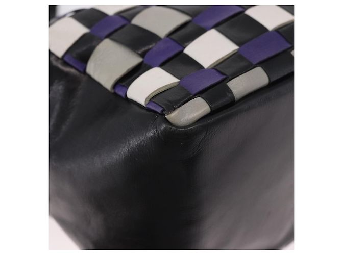 Borsa a Spalla Miu Miu in Pelle Viola e Oro Auth bs35677A D'oro Porpora - vista 9