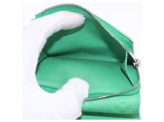 LOUIS VUITTON Empreinte Portefeuille Pilot Wallet Green M25848 LV Auth 188949M Verde - vista 11