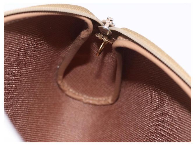 Bolsa de ombro com corrente Christian Dior Honeycomb Canvas PVC Bege Ouro Auth ka4914 Dourado - vista 18