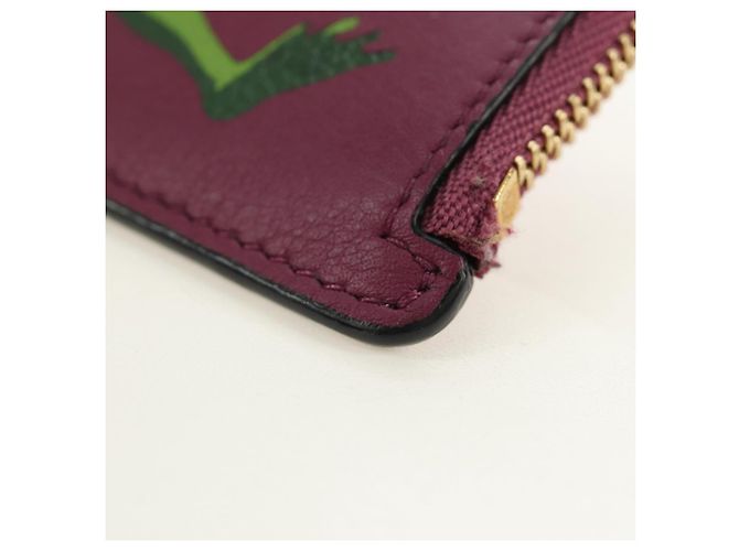 LOEWE Studio Ghibli Green Frog From Spirited Away Case Leather Auth 167428SM Púrpura - vista 14
