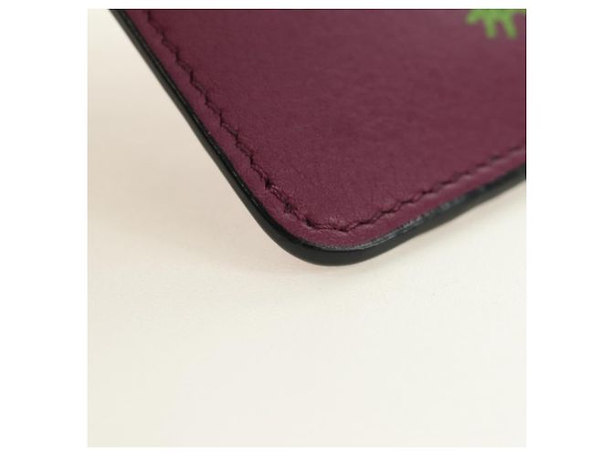 LOEWE Studio Ghibli Green Frog From Spirited Away Case Leather Auth 167428SM Púrpura - vista 7