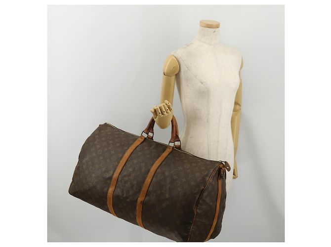 LOUIS VUITTON Monogram Keepall Bandouliere 60 Borsa Boston M41412 LV Auth 187517 Monogramma - vista 23