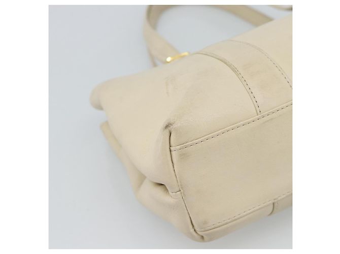 Borsa Christian Dior in pelle beige oro Autentica 188329 - vista 15