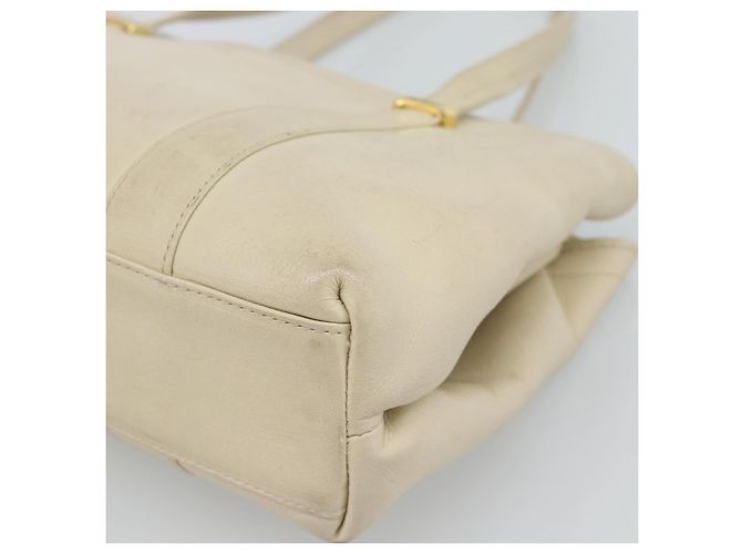 Borsa Christian Dior in pelle beige oro Autentica 188329 - vista 16