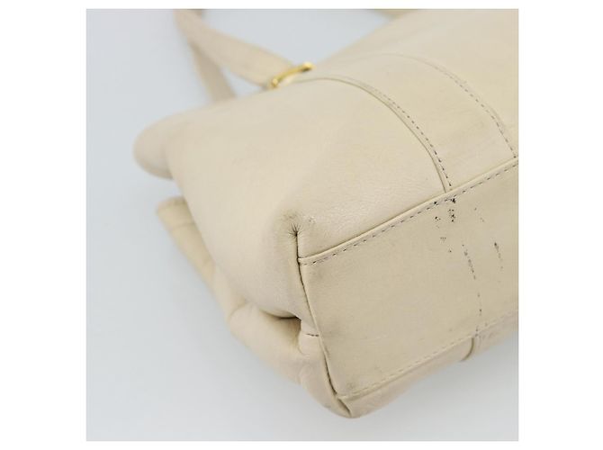 Borsa Christian Dior in pelle beige oro Autentica 188329 - vista 17